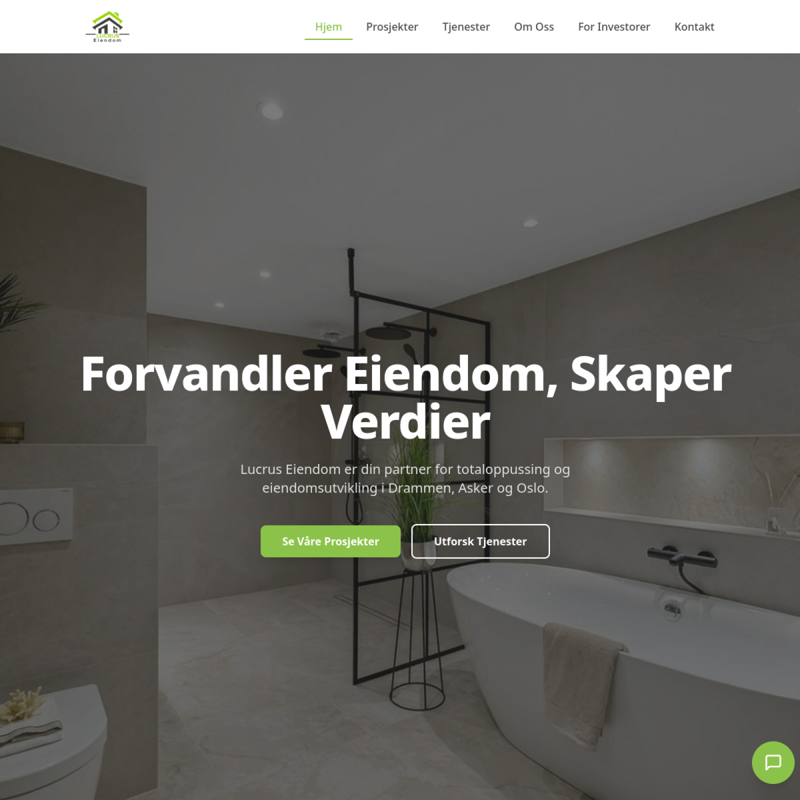 Lucrus Eiendom website